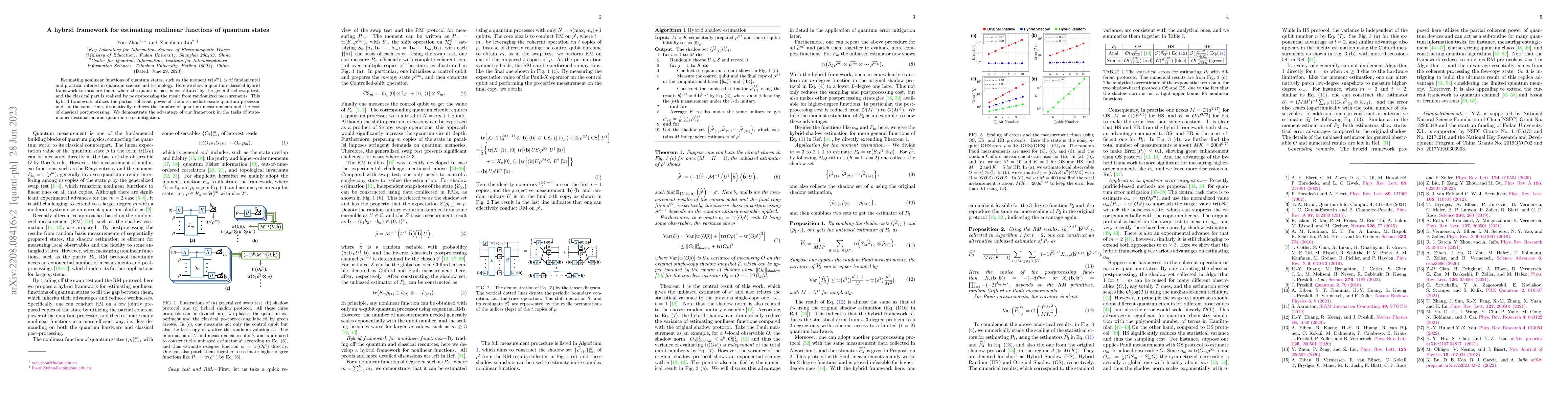 Thumbnail for A hybrid framework for estimating nonlinear functions of quantum states