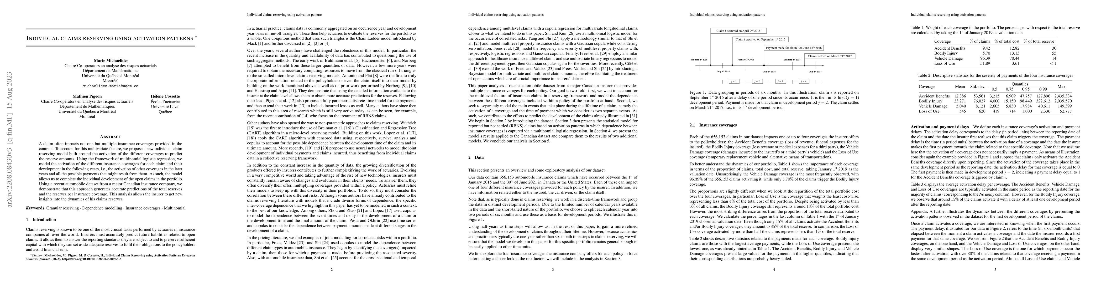 Thumbnail for Individual Claims Reserving using Activation Patterns
