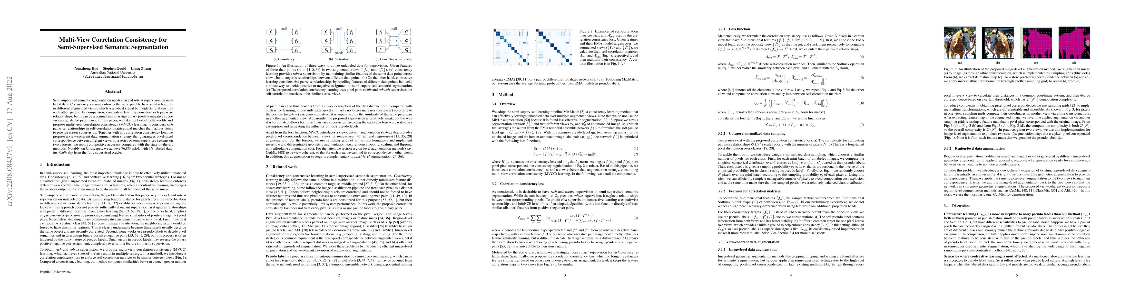 Thumbnail for Multi-View Correlation Consistency for Semi-Supervised Semantic
  Segmentation