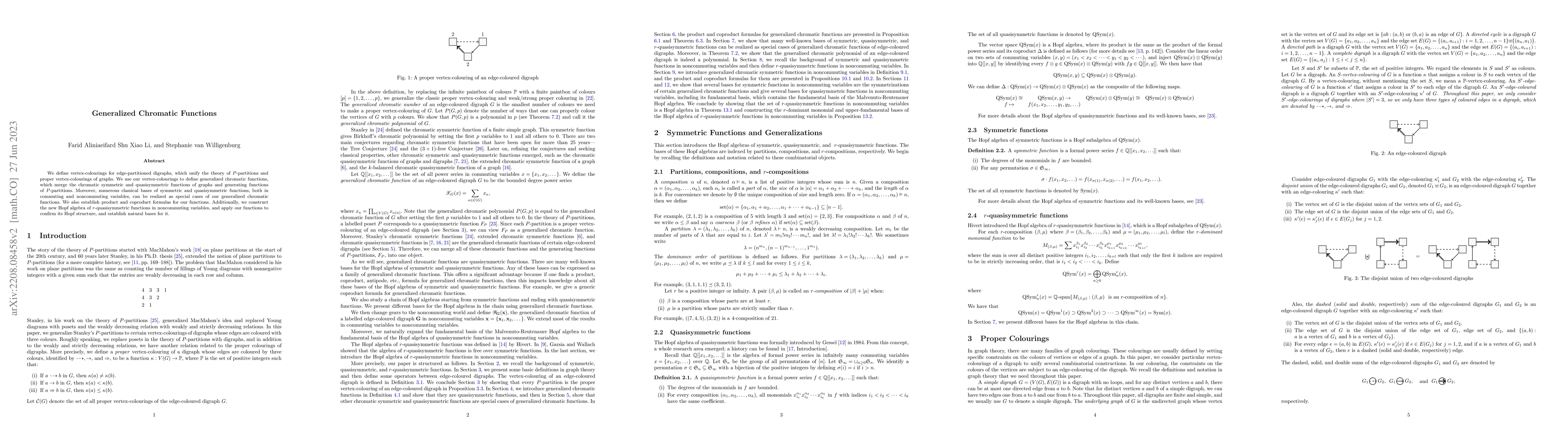Thumbnail for Generalized chromatic functions