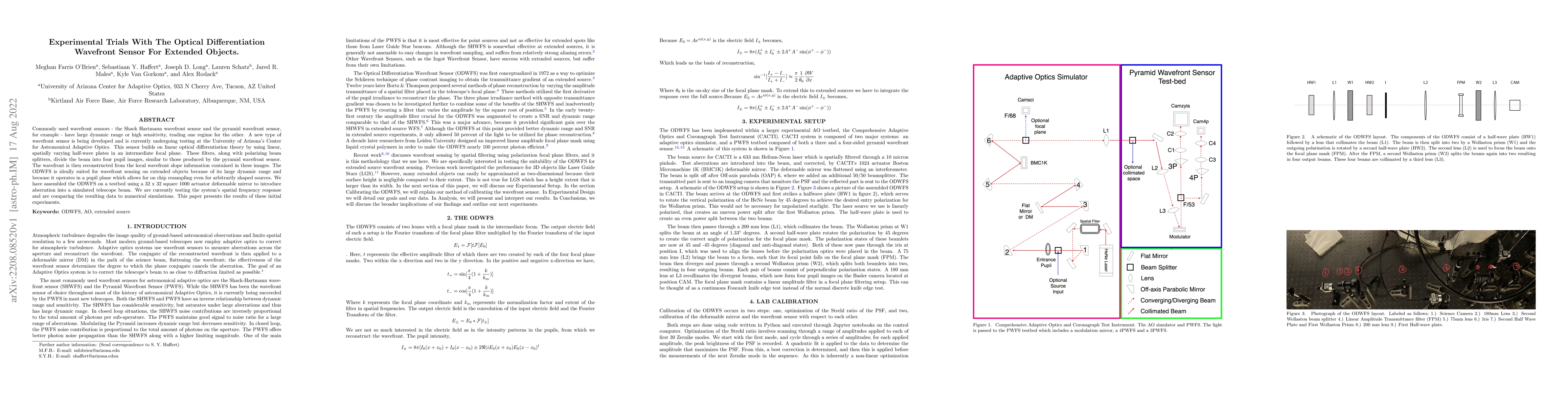 Thumbnail for Experimental Trials With The Optical Differentiation Wavefront Sensor
  For Extended Objects