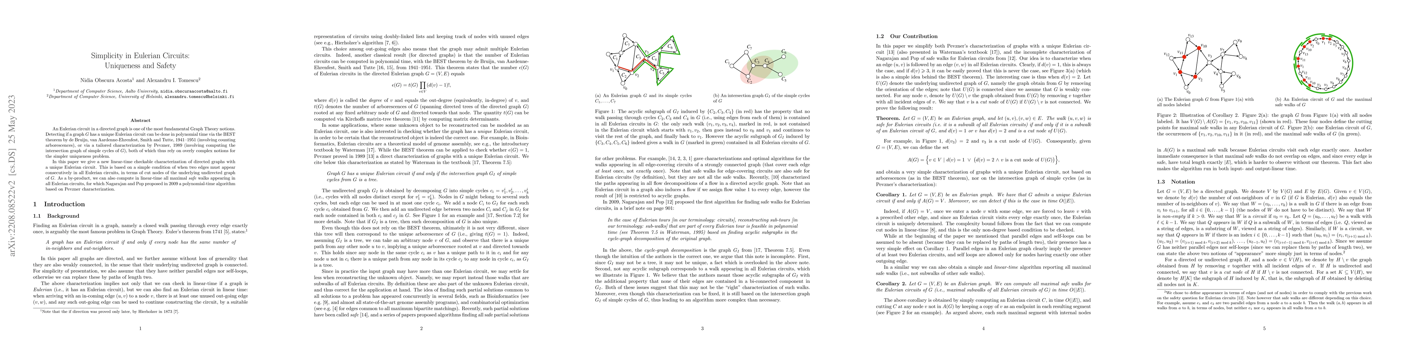 Thumbnail for Simplicity in Eulerian Circuits: Uniqueness and Safety