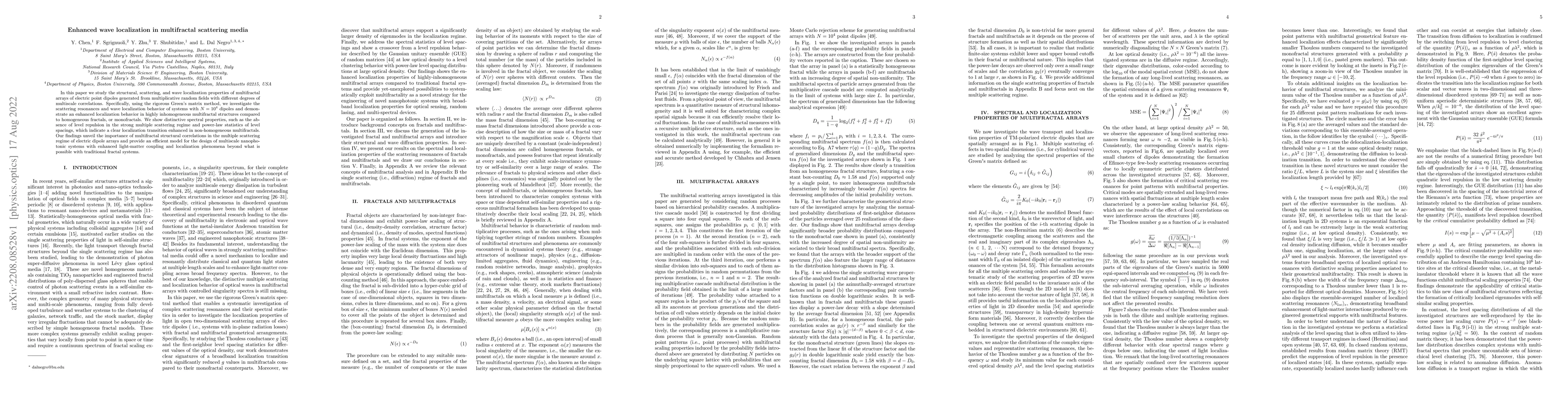 Thumbnail for Enhanced wave localization in multifractal scattering media