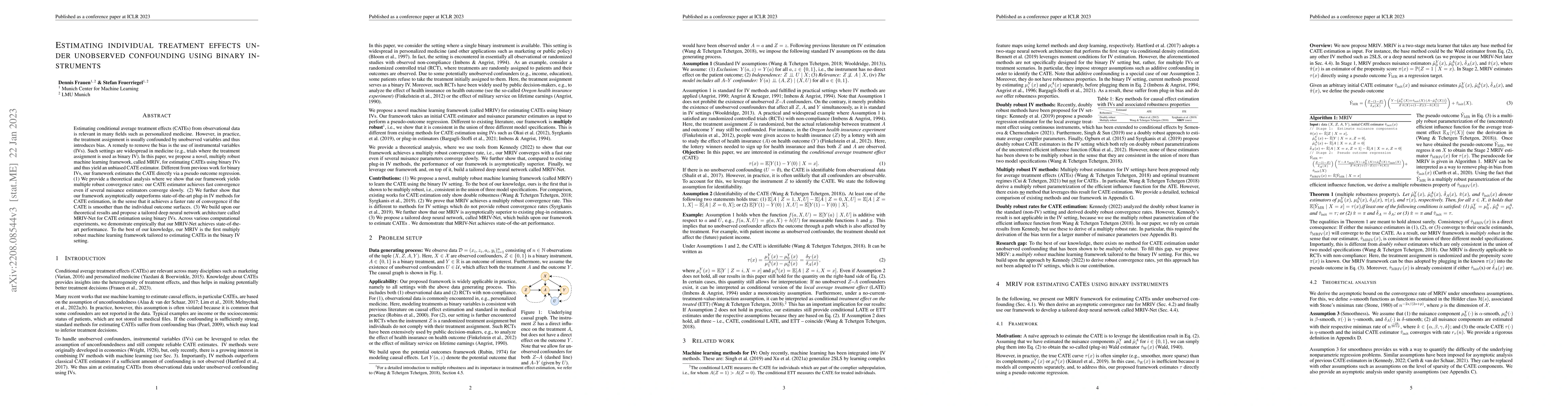 Thumbnail for Estimating individual treatment effects under unobserved confounding
  using binary instruments