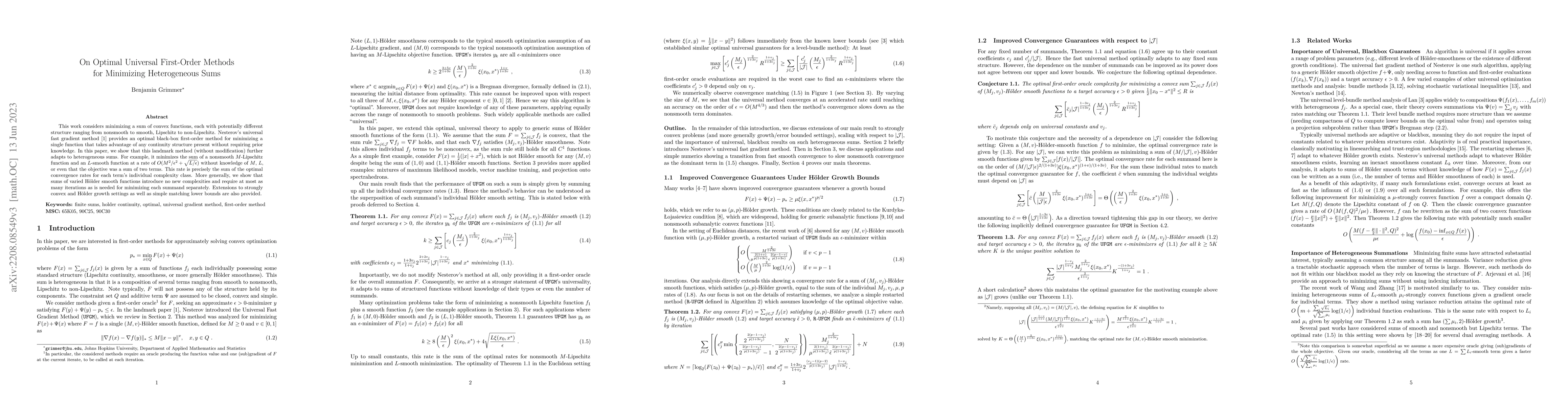 Thumbnail for On Optimal Universal First-Order Methods for Minimizing Heterogeneous
  Sums