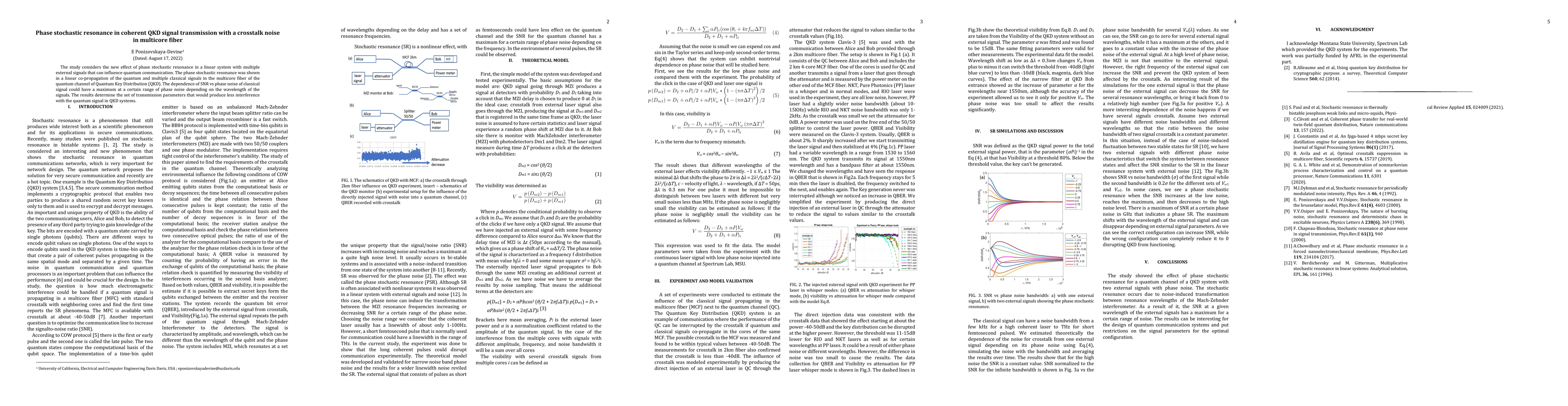 Thumbnail for Phase stochastic resonance in coherent QKD signal transmission with a
  crosstalk noise in multicore fiber
