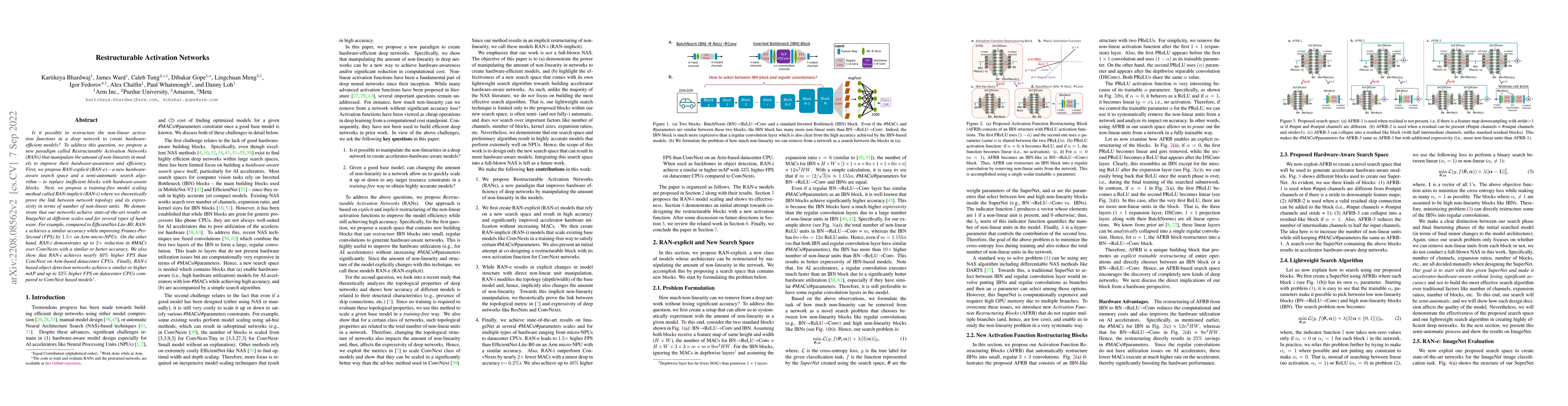 Thumbnail for Restructurable Activation Networks