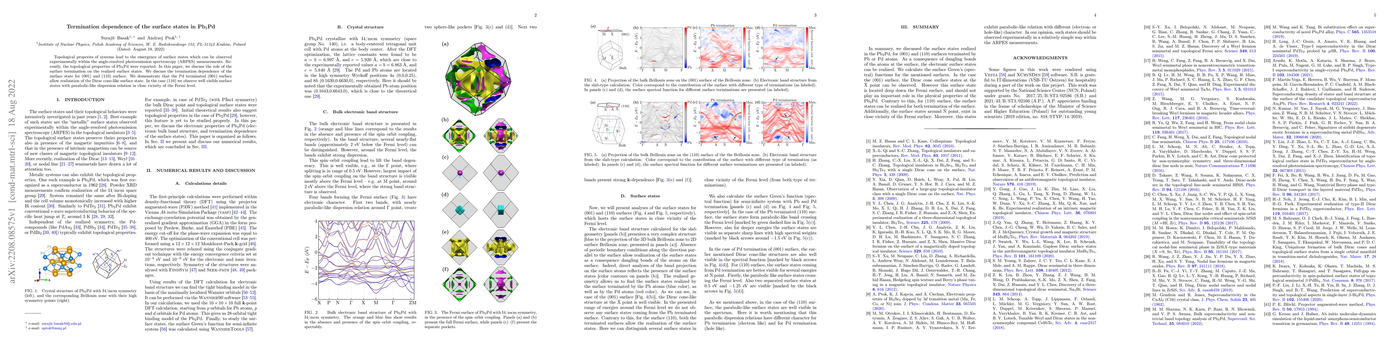 Thumbnail for Termination dependence of the surface states in Pb$_{2}$Pd