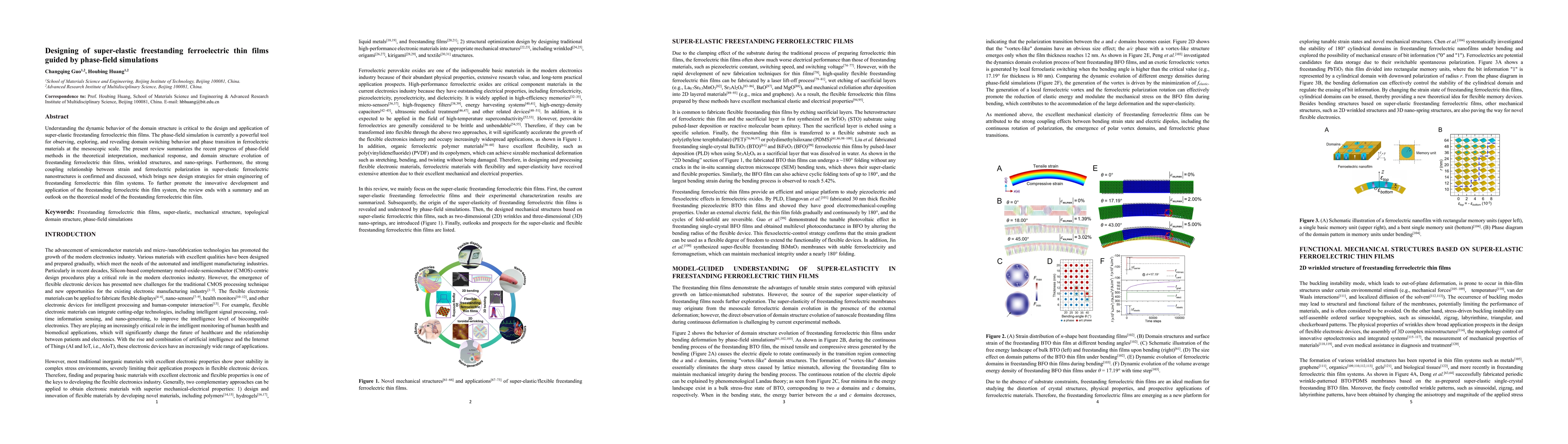 Thumbnail for Designing of super-elastic freestanding ferroelectric thin films guided
  by phase-field simulations