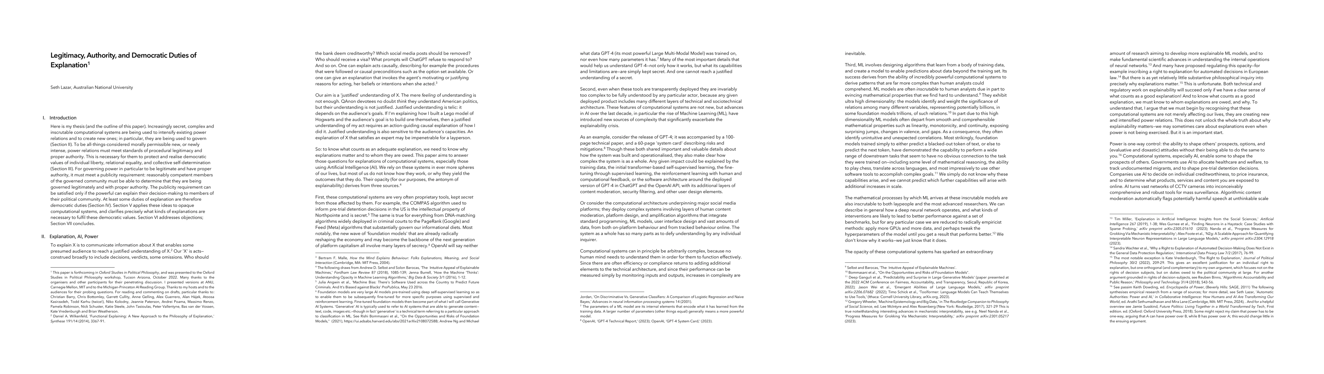 Thumbnail for Legitimacy, Authority, and Democratic Duties of Explanation