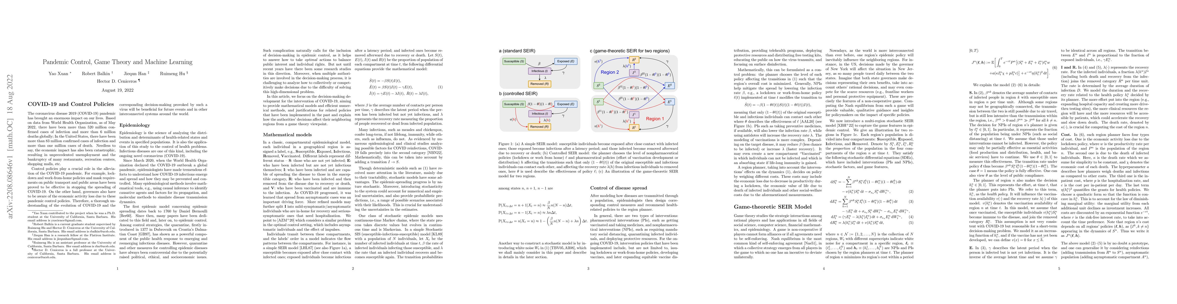 Thumbnail for Pandemic Control, Game Theory and Machine Learning