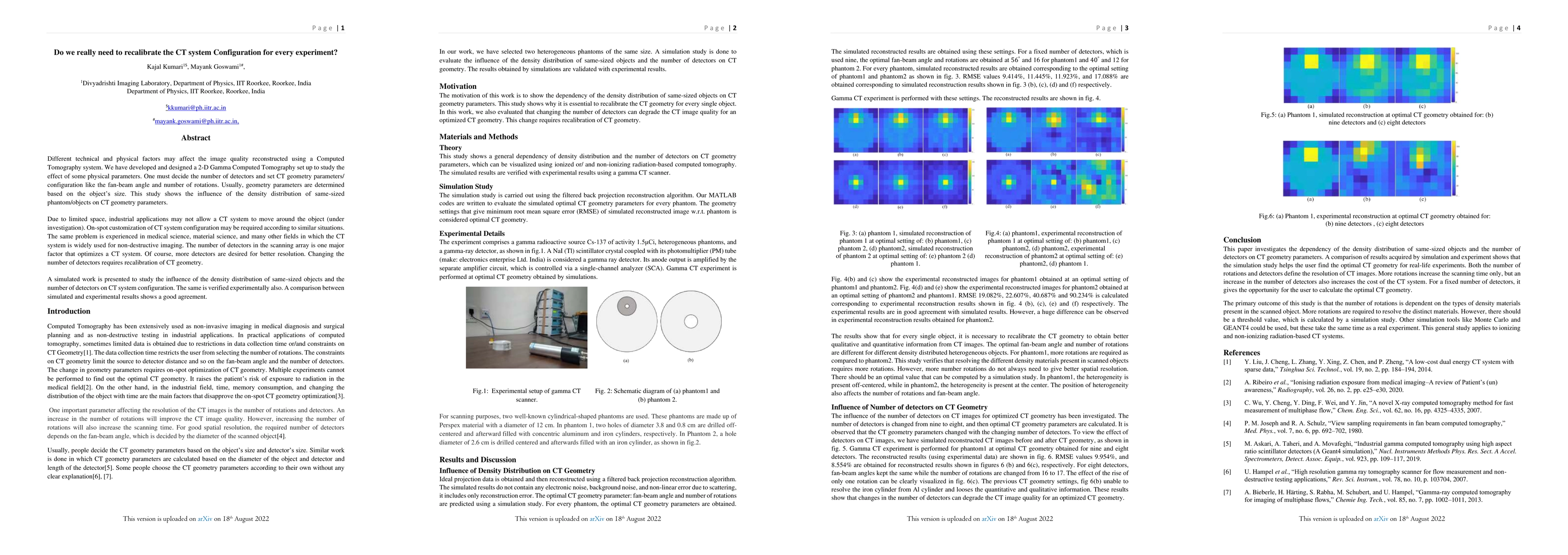 Thumbnail for Do we really need to recalibrate the CT system Configuration for every
  experiment?