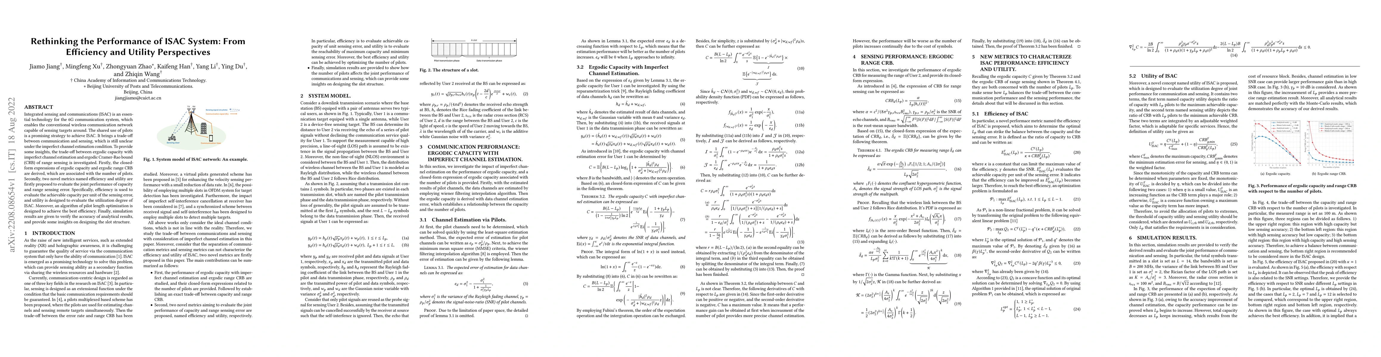 Thumbnail for Rethinking the Performance of ISAC System: From Efficiency and Utility
  Perspectives