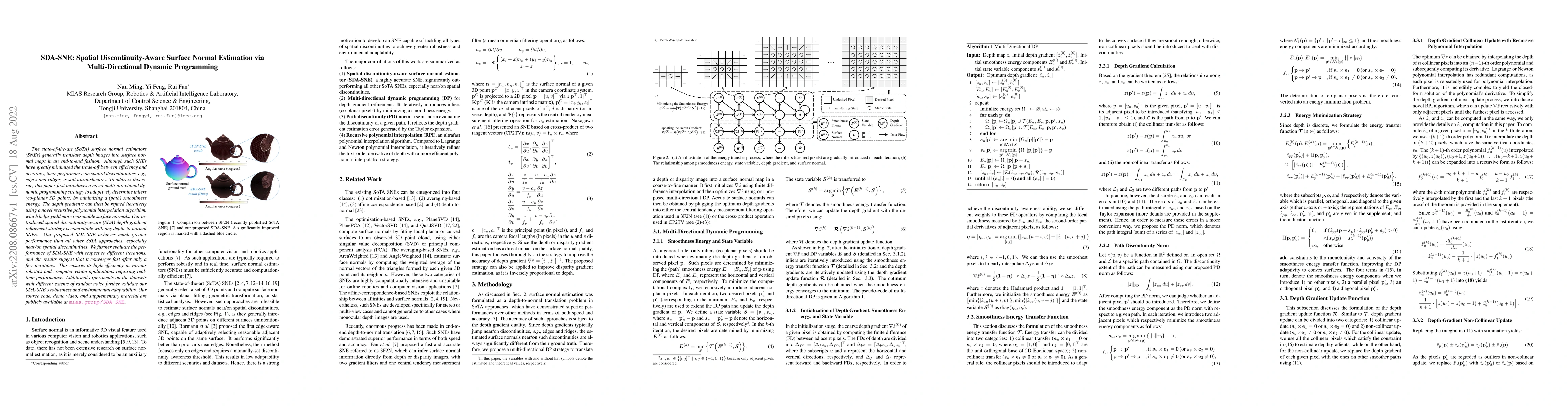 Thumbnail for SDA-SNE: Spatial Discontinuity-Aware Surface Normal Estimation via
  Multi-Directional Dynamic Programming