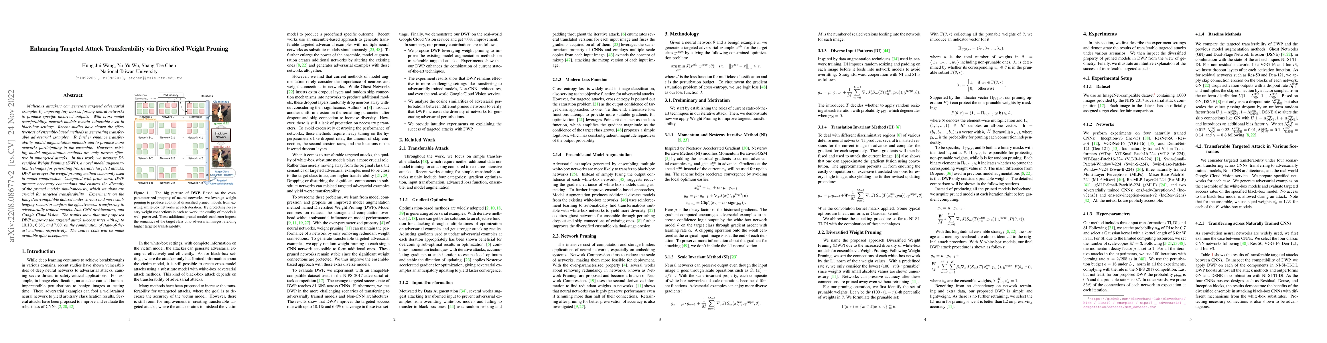 Thumbnail for Enhancing Targeted Attack Transferability via Diversified Weight Pruning