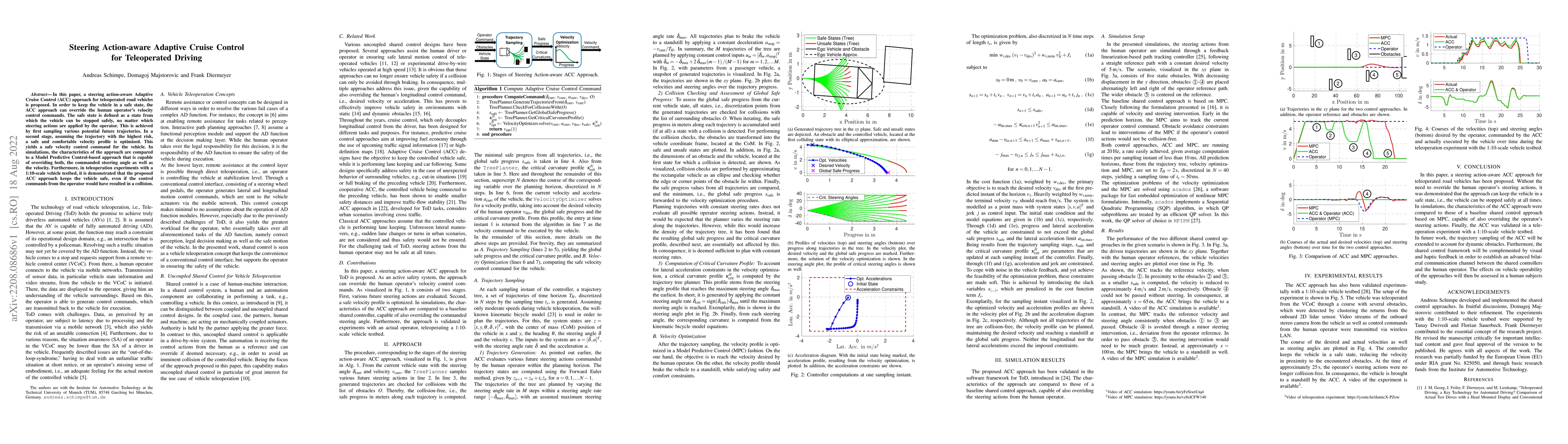 Thumbnail for Steering Action-aware Adaptive Cruise Control for Teleoperated Driving