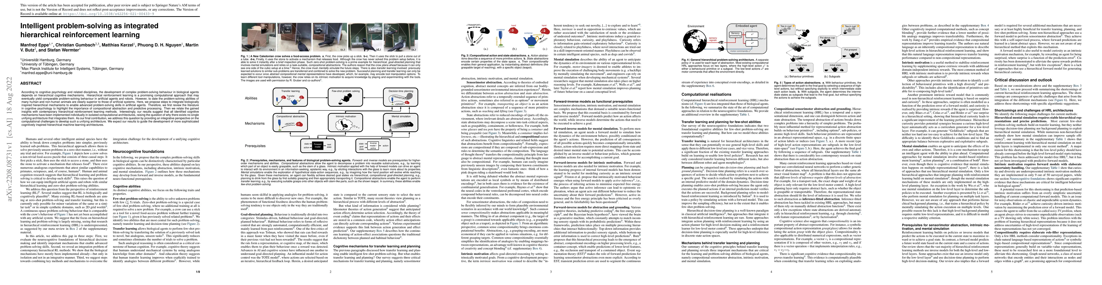 Thumbnail for Intelligent problem-solving as integrated hierarchical reinforcement
  learning