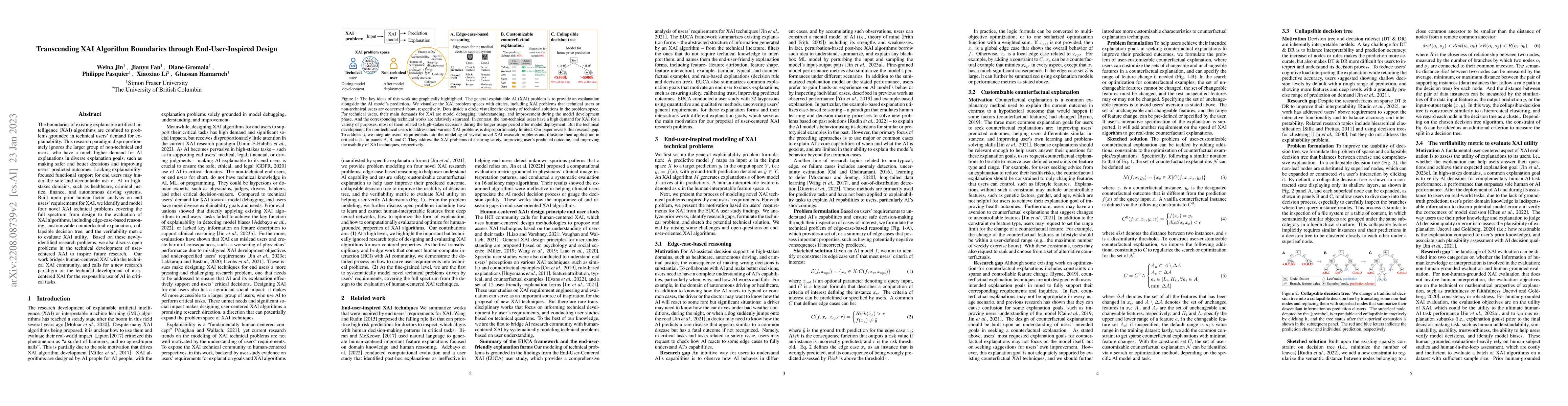 Thumbnail for Transcending XAI Algorithm Boundaries through End-User-Inspired Design