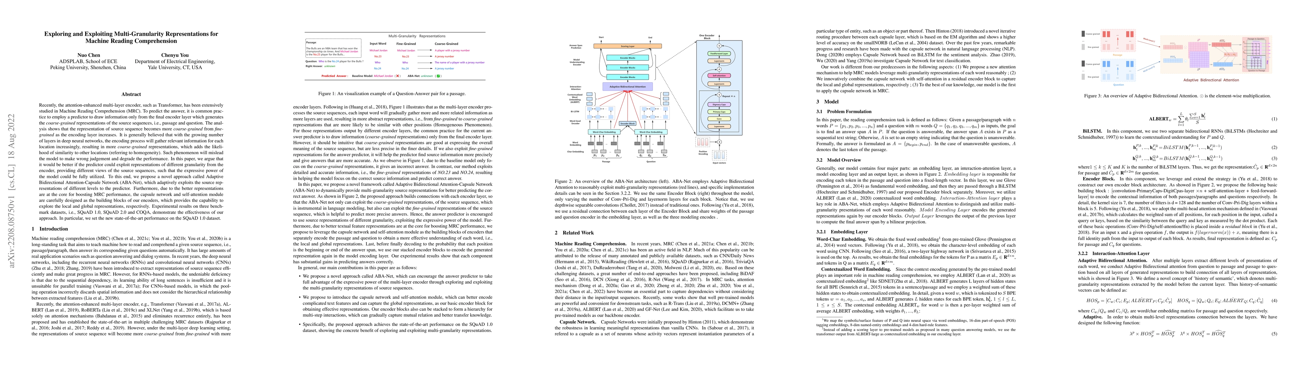 Thumbnail for Exploring and Exploiting Multi-Granularity Representations for Machine
  Reading Comprehension