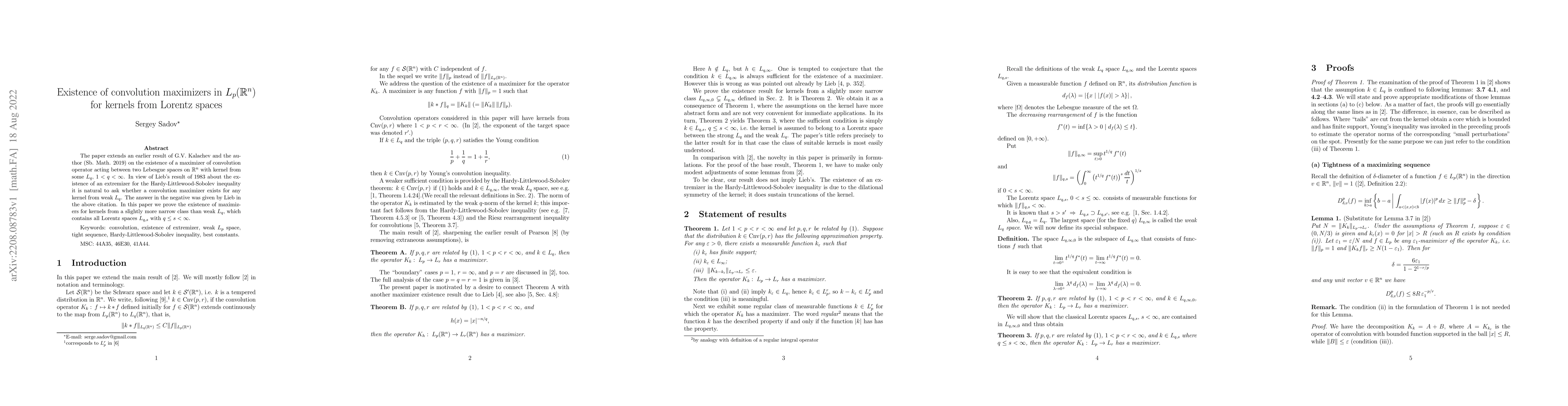 Thumbnail for Existence of convolution maximizers in $L_p(R^n)$ for kernels from
  Lorentz spaces