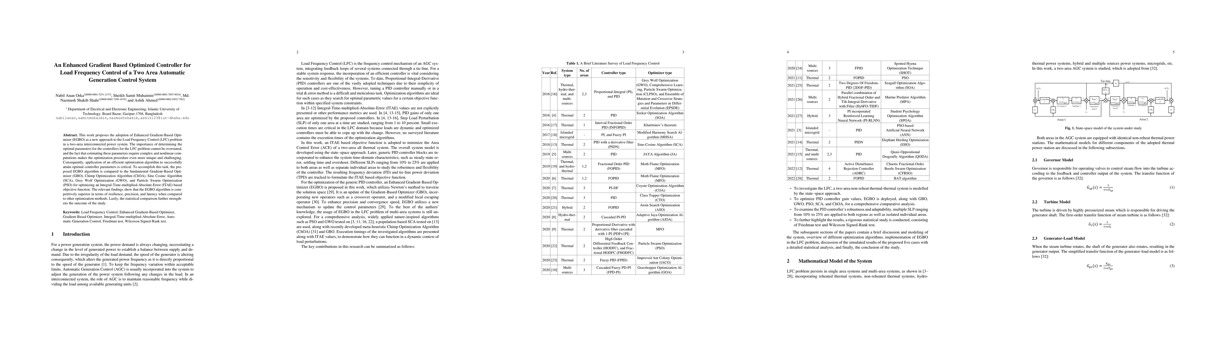 Thumbnail for An Enhanced Gradient Based Optimized Controller for Load Frequency
  Control of a Two Area Automatic Generation Control System