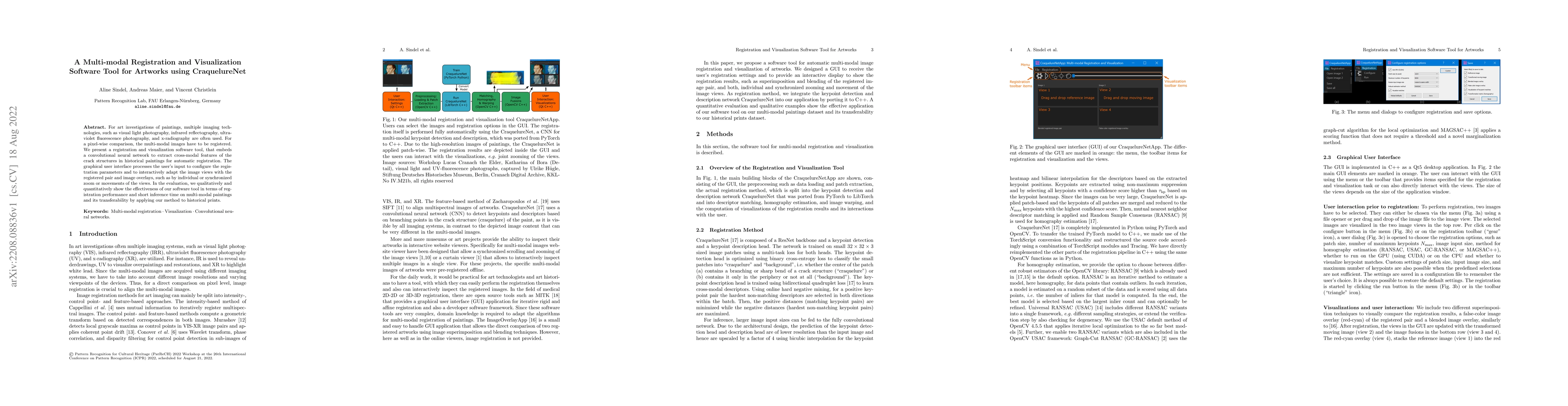 Thumbnail for A Multi-modal Registration and Visualization Software Tool for Artworks
  using CraquelureNet