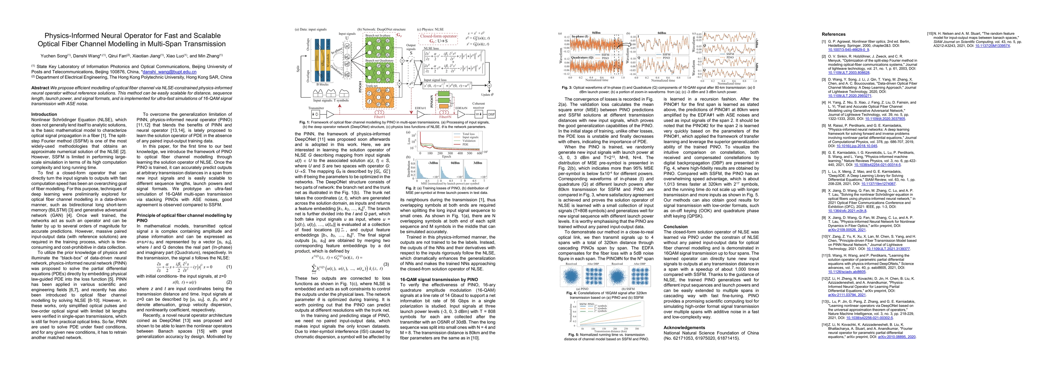 Thumbnail for Physics-Informed Neural Operator for Fast and Scalable Optical Fiber
  Channel Modelling in Multi-Span Transmission