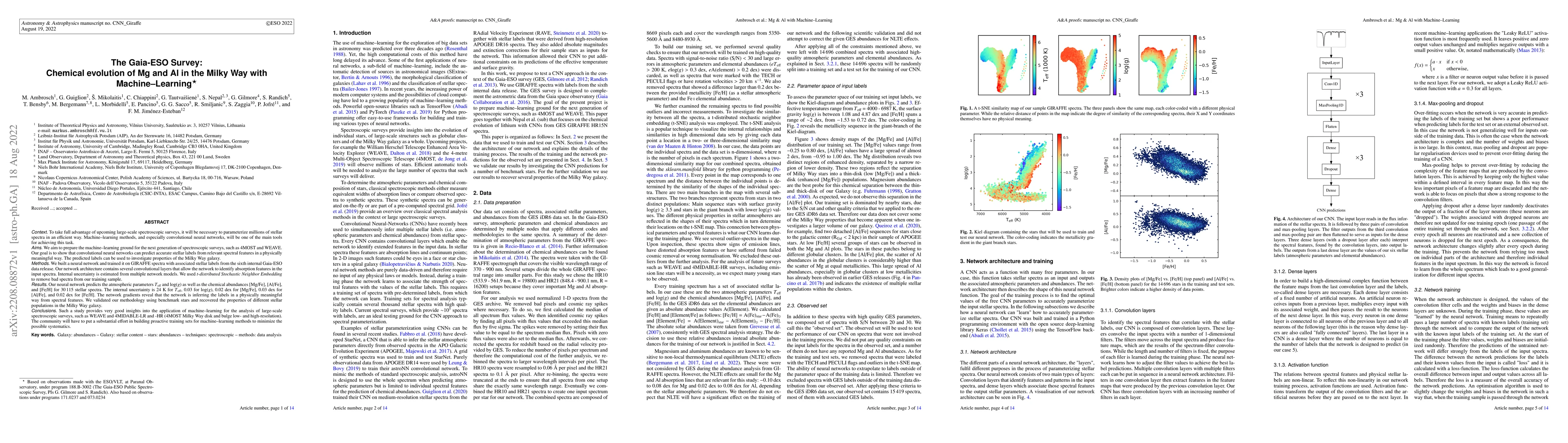 Thumbnail for The Gaia-ESO Survey: Chemical evolution of Mg and Al in the Milky Way
  with Machine-Learning