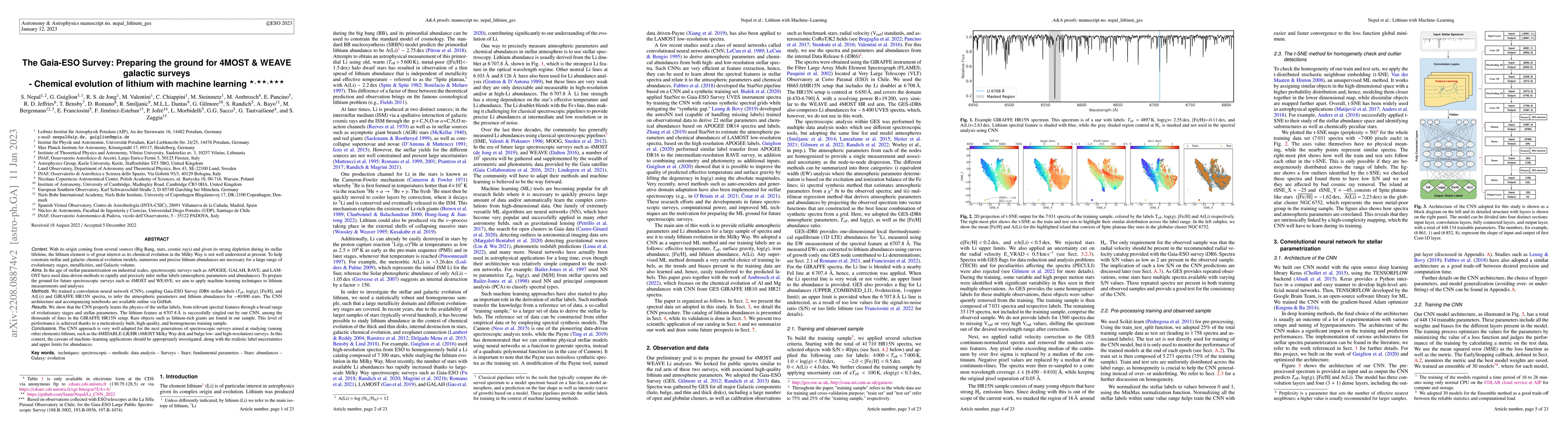 Thumbnail for The Gaia-ESO Survey: Preparing the ground for 4MOST & WEAVE galactic
  surveys. Chemical evolution of lithium with machine learning