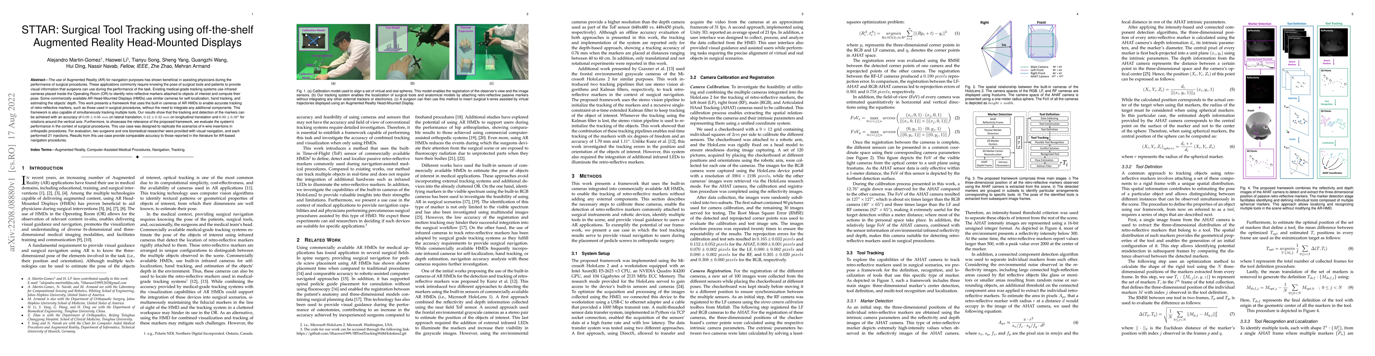 Thumbnail for STTAR: Surgical Tool Tracking using off-the-shelf Augmented Reality
  Head-Mounted Displays