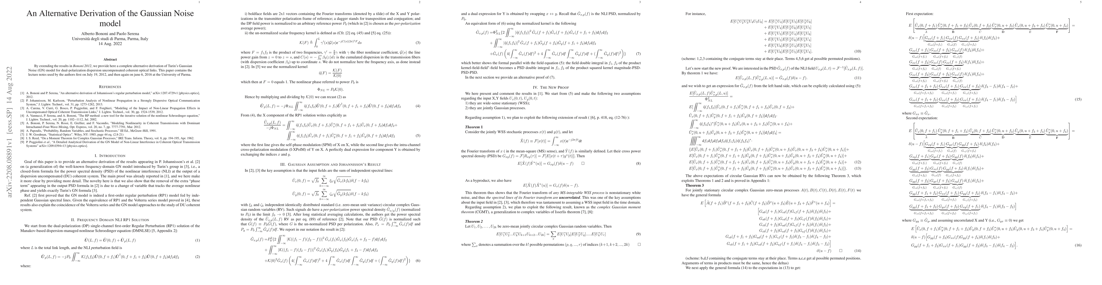 Thumbnail for An Alternative Derivation of the Gaussian Noise model