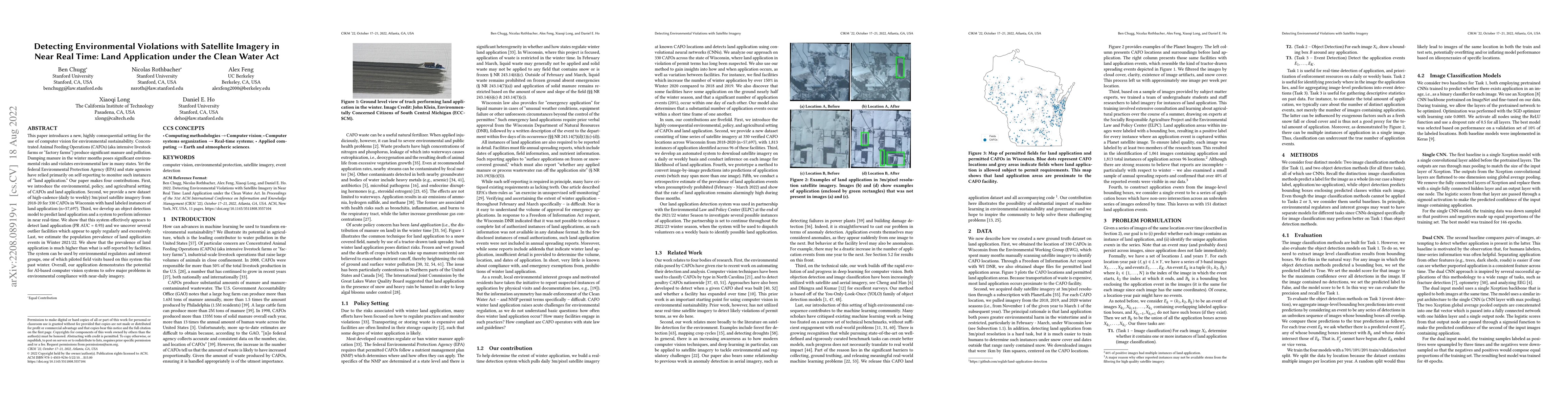 Thumbnail for Detecting Environmental Violations with Satellite Imagery in Near Real
  Time: Land Application under the Clean Water Act