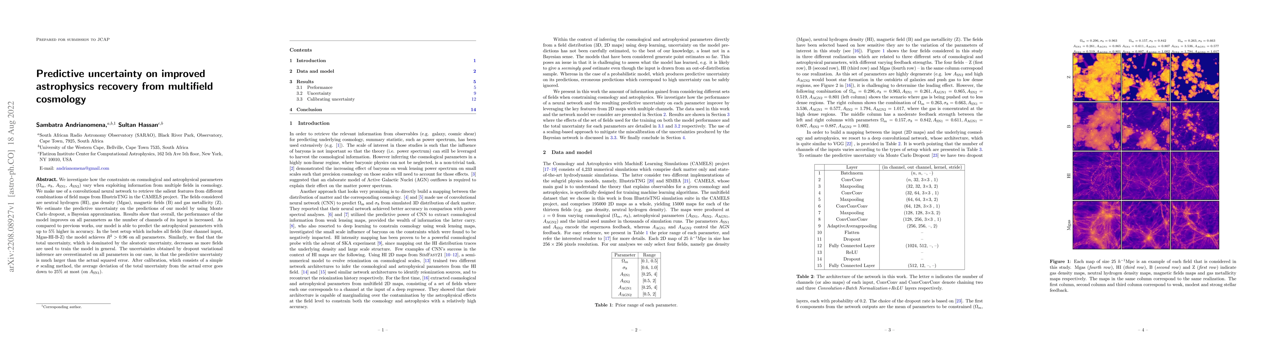 Thumbnail for Predictive uncertainty on improved astrophysics recovery from multifield
  cosmology