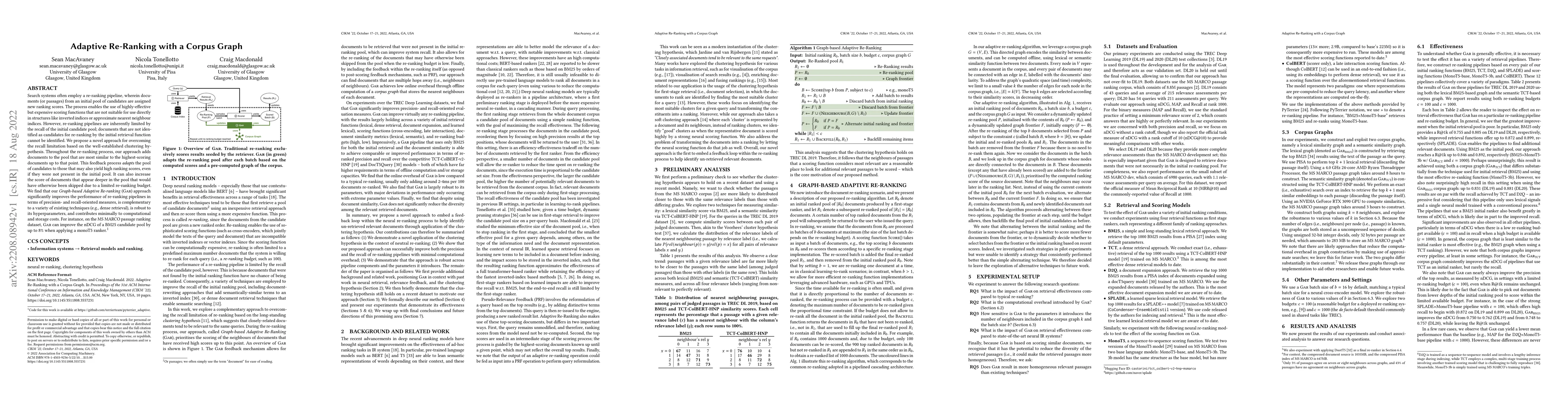Thumbnail for Adaptive Re-Ranking with a Corpus Graph