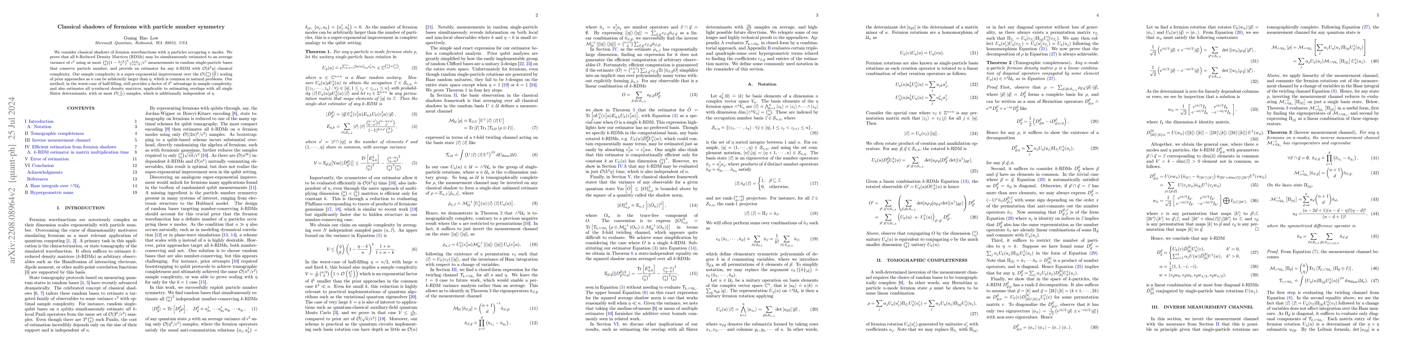 Thumbnail for Classical shadows of fermions with particle number symmetry