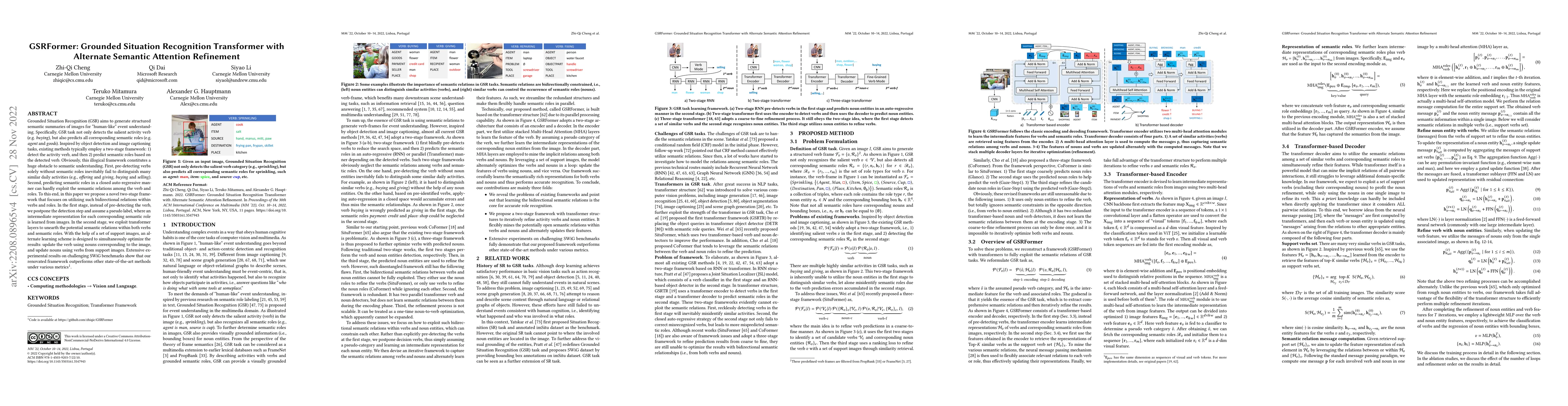 Thumbnail for GSRFormer: Grounded Situation Recognition Transformer with Alternate
  Semantic Attention Refinement