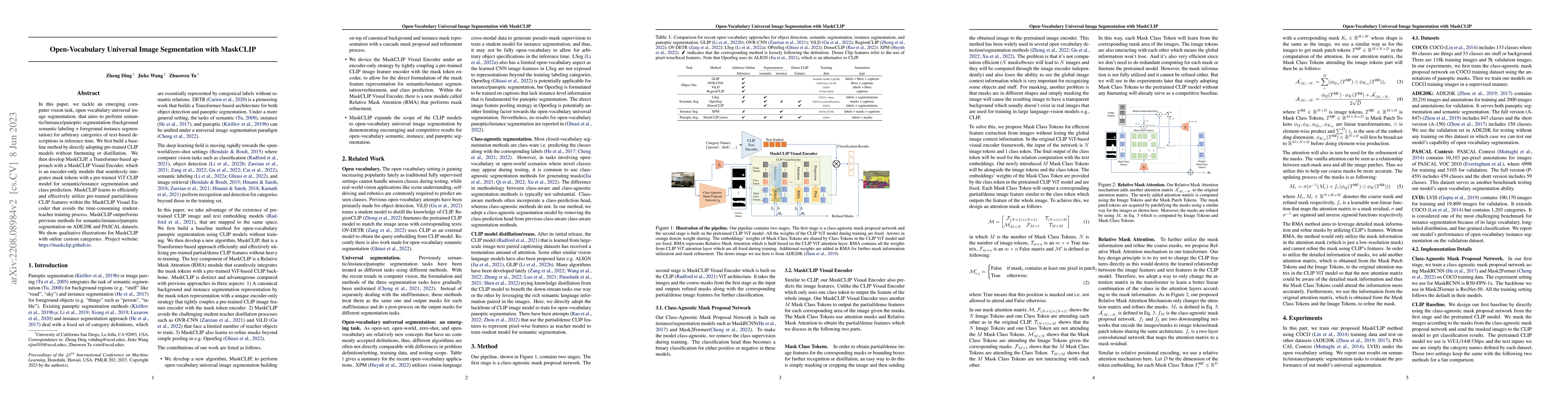Thumbnail for Open-Vocabulary Universal Image Segmentation with MaskCLIP