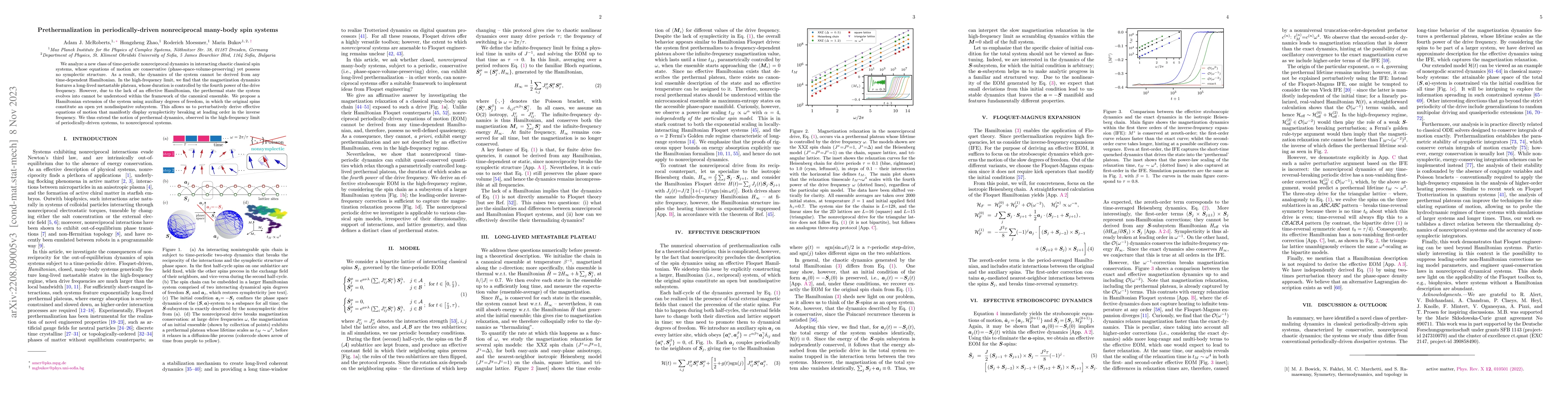 Thumbnail for Prethermalization in periodically-driven nonreciprocal many-body spin
  systems