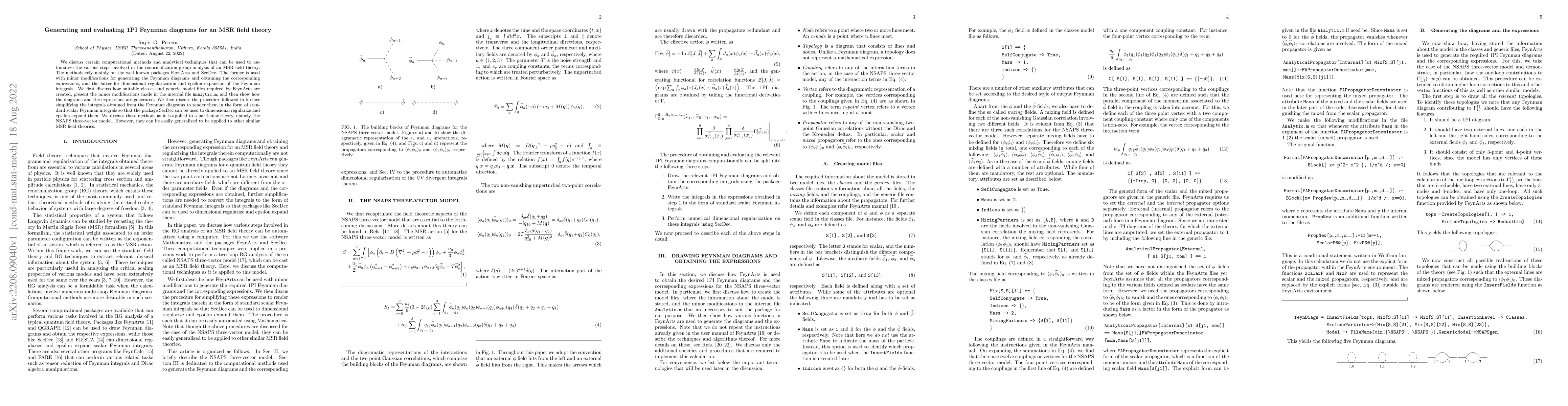 Thumbnail for Generating and evaluating 1PI Feynman diagrams for an MSR field theory
