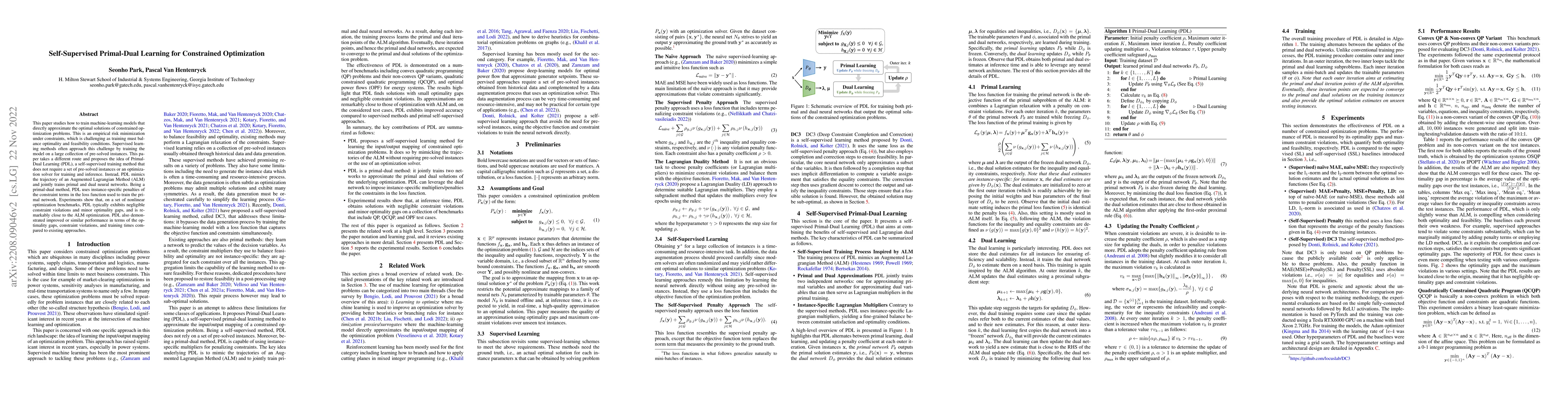 Thumbnail for Self-Supervised Primal-Dual Learning for Constrained Optimization