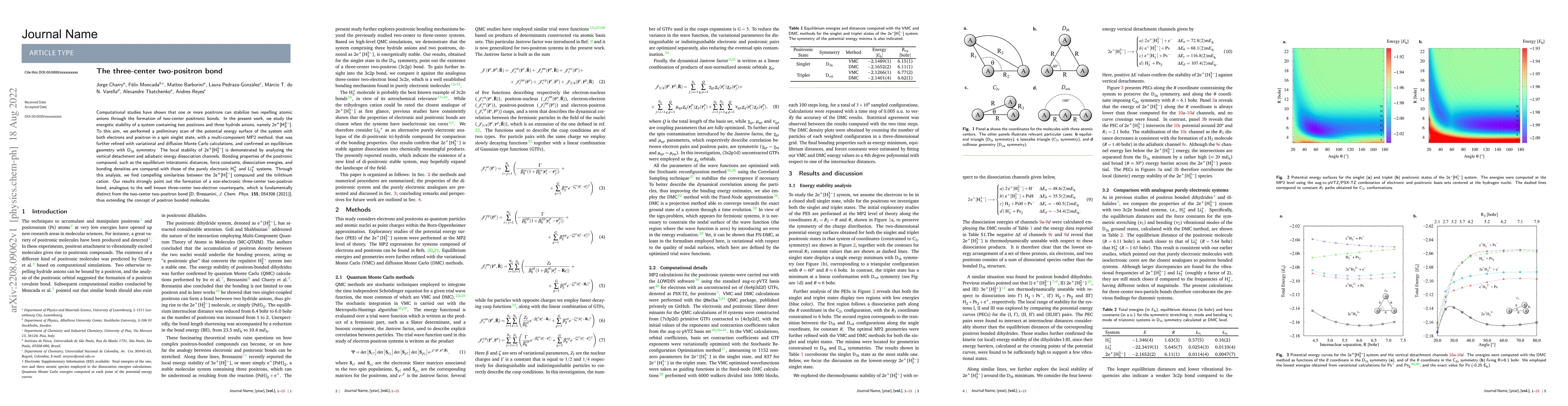 Thumbnail for The three-center two-positron bond