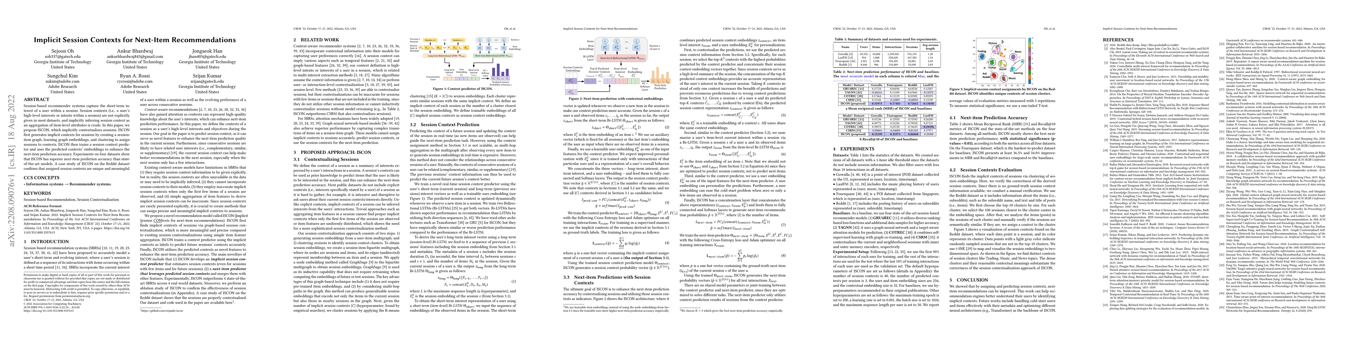 Thumbnail for Implicit Session Contexts for Next-Item Recommendations