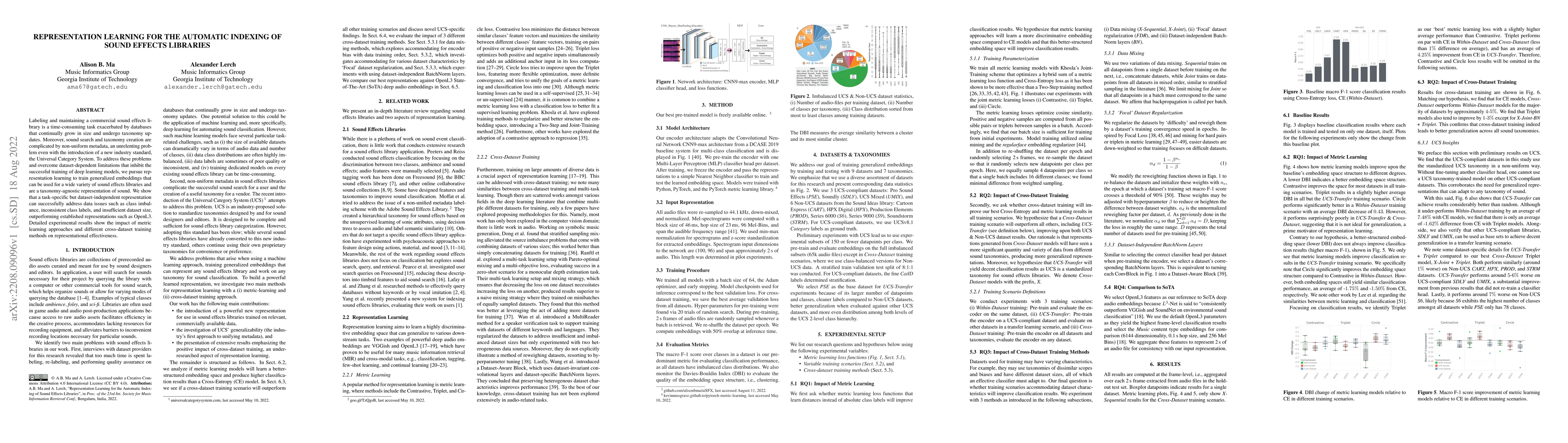 Thumbnail for Representation Learning for the Automatic Indexing of Sound Effects
  Libraries