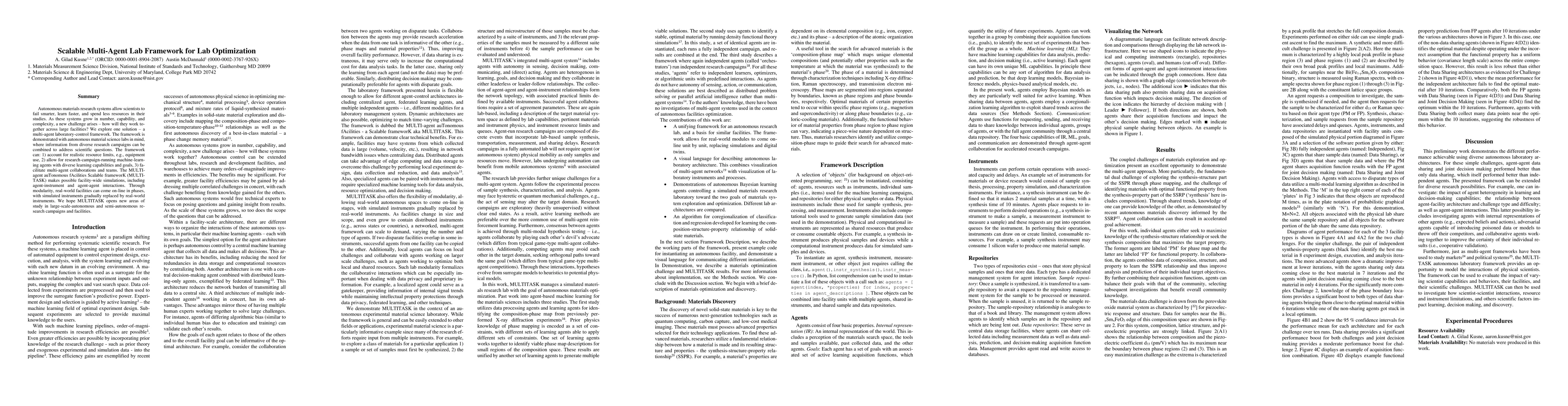 Thumbnail for Scalable Multi-Agent Lab Framework for Lab Optimization