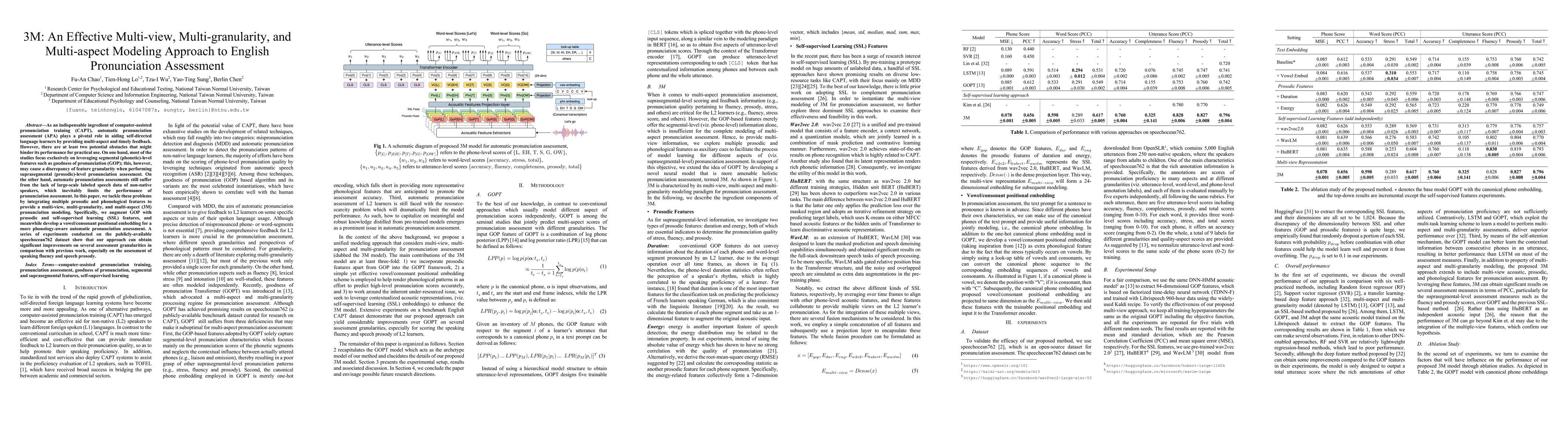 Thumbnail for 3M: An Effective Multi-view, Multi-granularity, and Multi-aspect
  Modeling Approach to English Pronunciation Assessment