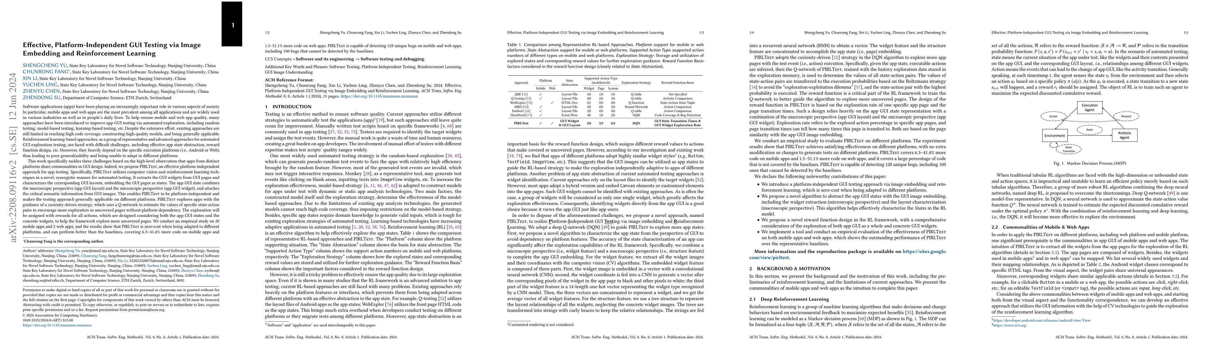 Thumbnail for Effective, Platform-Independent GUI Testing via Image Embedding and
  Reinforcement Learning