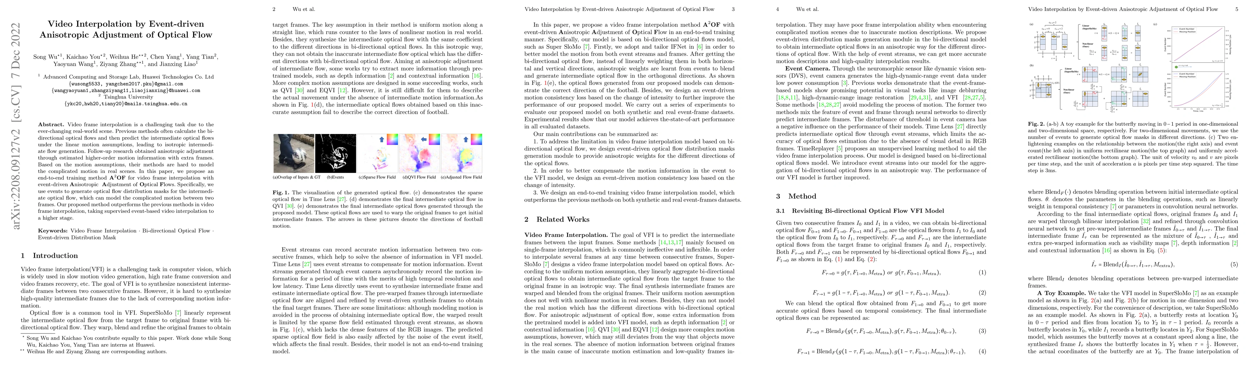 Thumbnail for Video Interpolation by Event-driven Anisotropic Adjustment of Optical
  Flow