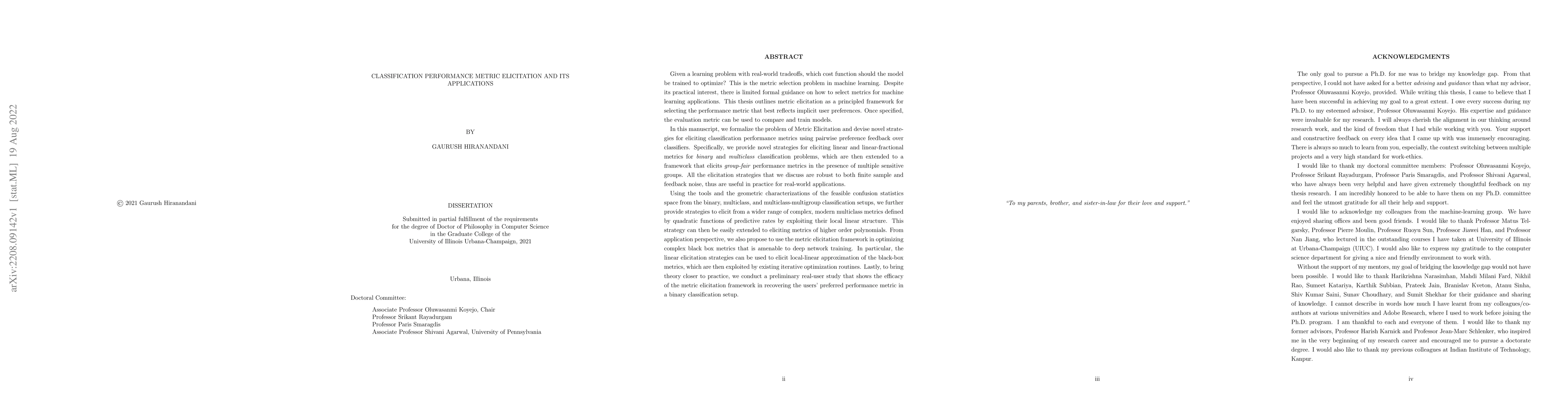 Thumbnail for Classification Performance Metric Elicitation and its Applications