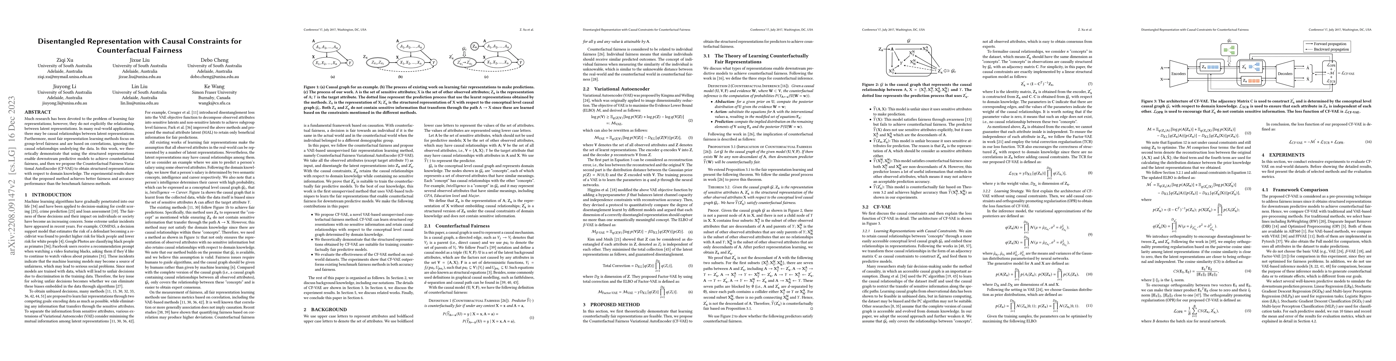 Thumbnail for Disentangled Representation with Causal Constraints for Counterfactual
  Fairness
