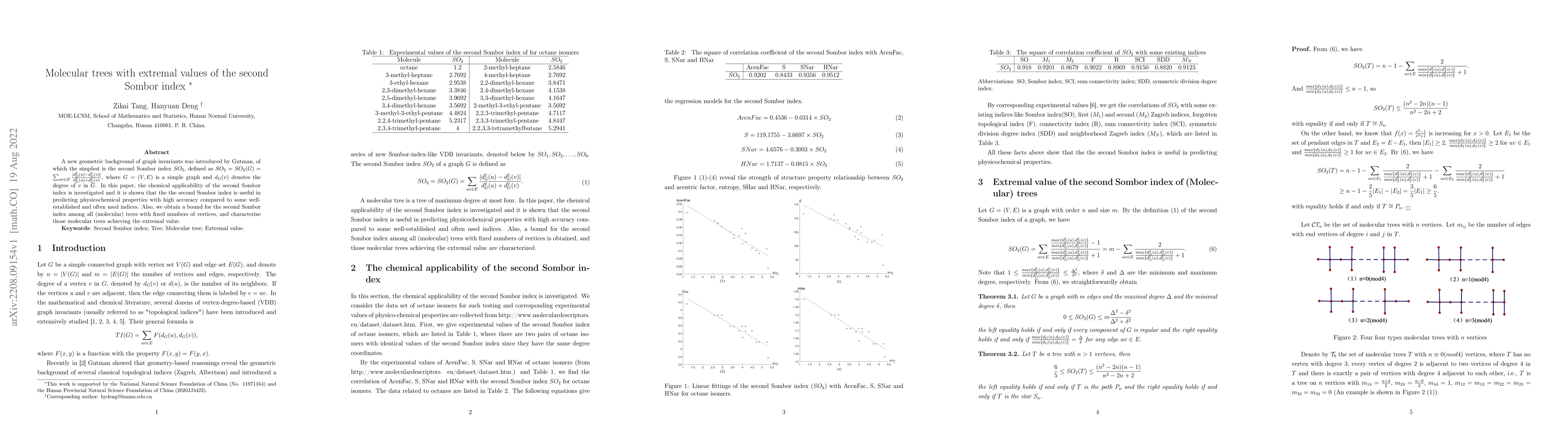 Thumbnail for Molecular trees with extremal values of the second Sombor index